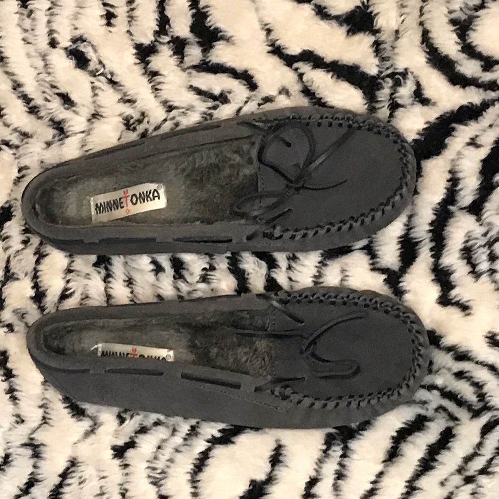 Grey moccasins